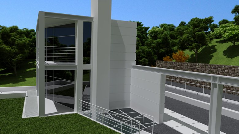 Rendering della Casa unifamiliare sulle colline sopra Barcola, Trieste